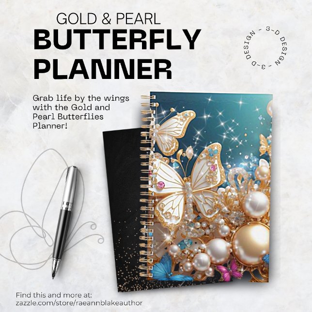 Planner de papillons Gold et Pearl (Créateur téléchargé)