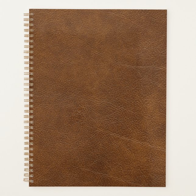 Planner en cuir Brown. (Devant)