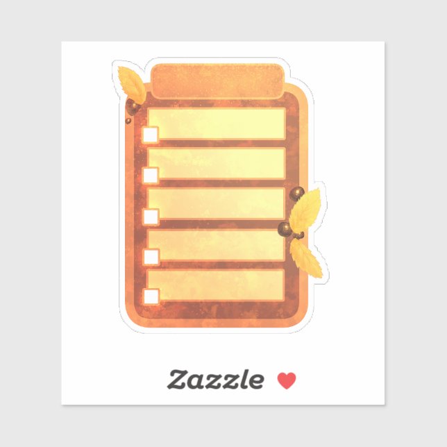 Planner Fall Sticker To Do List Scrapbook (Sheet)