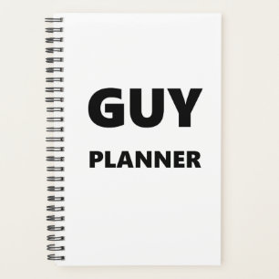 Planner For Men Guy Planner Black Font White