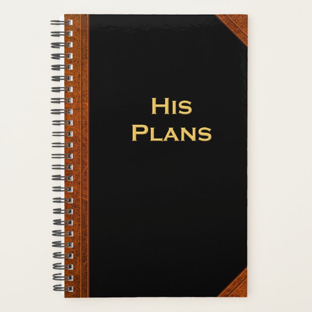 Planner For Men His Plans Vintage Style (Front)