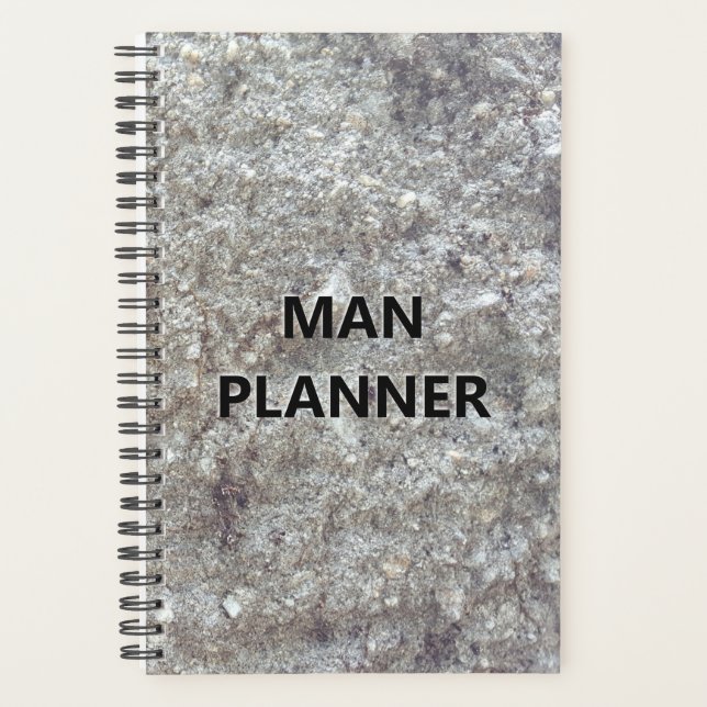 Planner For Men Man Planner Engraved Carved Stone (Front)