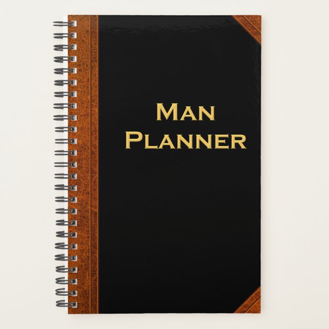 Planner For Men Man Planner Vintage Style (Front)