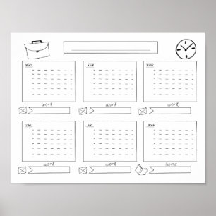 Planner for the week poster