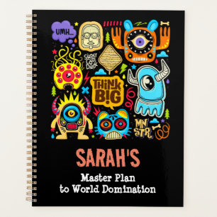 Planner - Funky Monster Doodles : Pensez Big Art