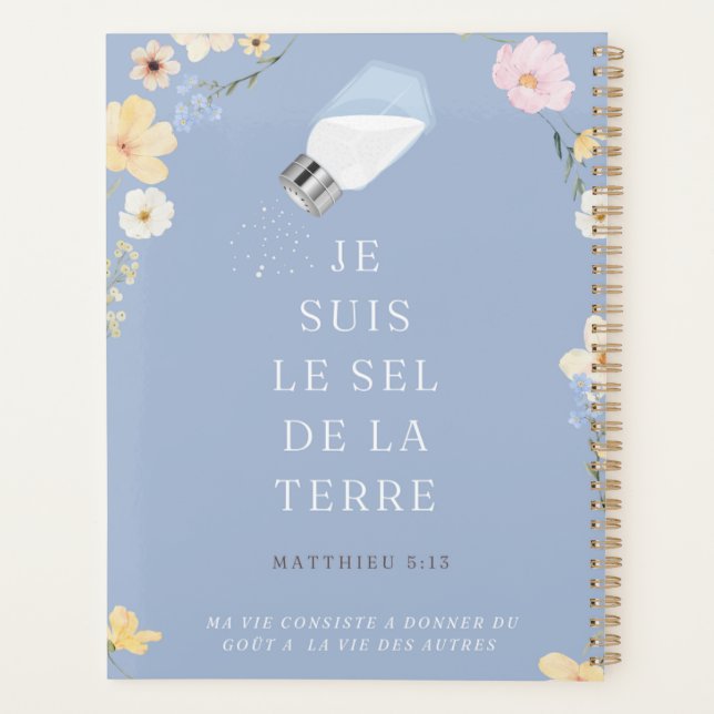 Planner "I am the salt of the earth" Organization (Back)