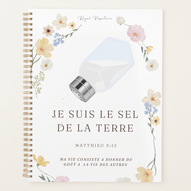Planner "Je suis le sel de la terre" Organisation (Devant)