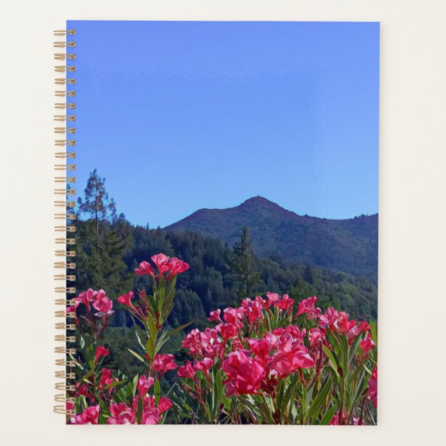 Planner Mt Tamalpais with Pink Flowers (Front)