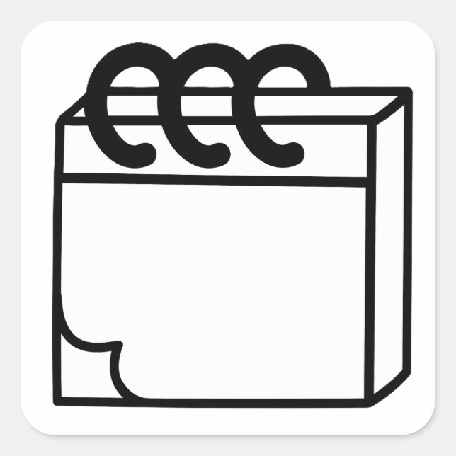 Planner Notes Square Sticker (Front)