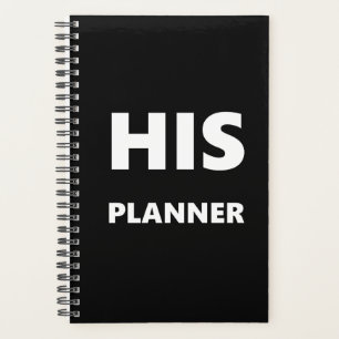 Planner Pour Hommes Son Planneur Noir Police Blanc