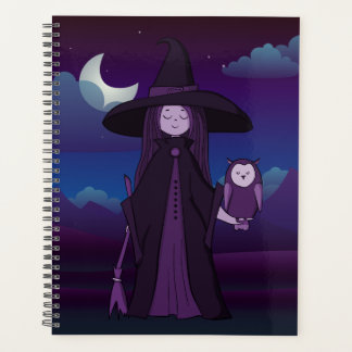 Planner Purple Cheeky Witch® avec sorcière et hibo