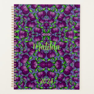planner spirale PLUM personnalisé fruit funky