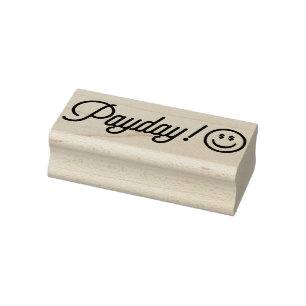 Planner Sticker Stamp, Payday, Pay Day Rubber Stamp