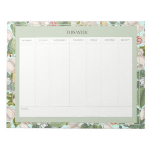 Planner Weekly Magnolias Notepad