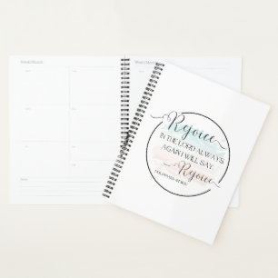 Planner with Bible Verse