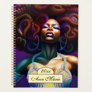Planneur femme noire de luxe personnalisé
