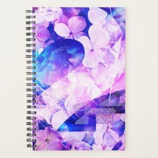 Plannière de fleurs violettes pour 2024