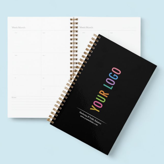 Plannificateur promotionnel à logo personnalisé He (MISOOK Black Planner with Logo)