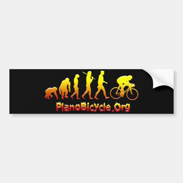 Plano Firestarter 3D Cycling Logo Bumper Sticker (Front)