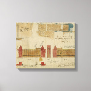 Plans and elevations for The Red House, Bexley Hea Canvas Print