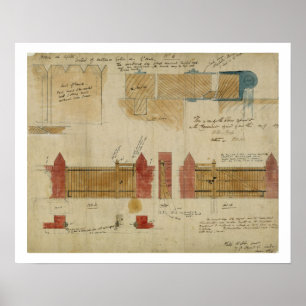 Plans and elevations for The Red House, Bexley Hea Poster