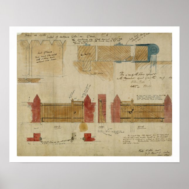 Plans and elevations for The Red House, Bexley Hea Poster (Front)