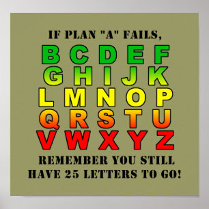 Plans 'B' through 'Z' Poster