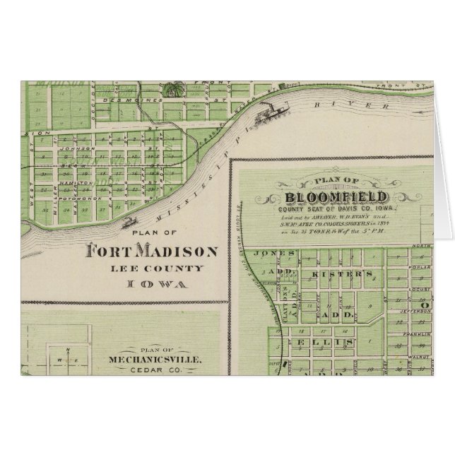 Plans du fort Madison (Devant horizontal)