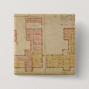 Plans for the Red House, Bexley Heath, 1859 (pen a 2 Inch Square Button