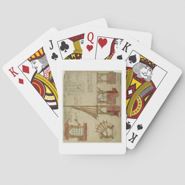 Plans for the Red House, Bexley Heath (pen and ink Playing Cards (Back)