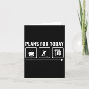 Plans For Today Funny Biathlon Skiing Shooting Spo Card