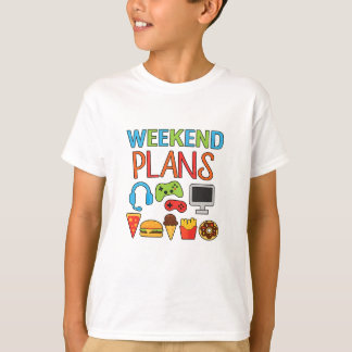 Plans Gamer Design – Kids Gaming Shirt Graphic, Vi