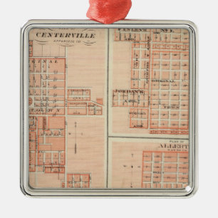 Plans of Centerville, Leon, Moulton Metal Ornament