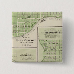 Plans of Fort Madison 2 Inch Square Button
