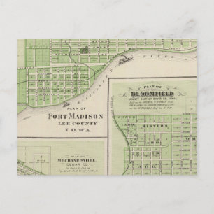 Plans of Fort Madison Postcard