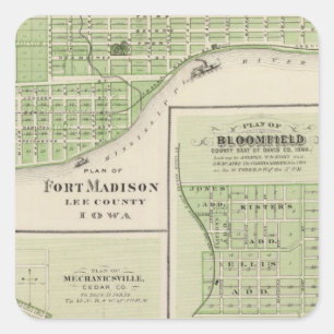 Plans of Fort Madison Square Sticker