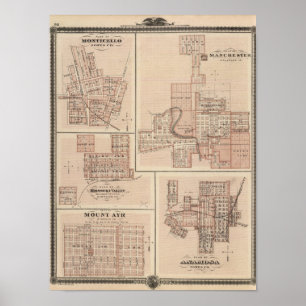 Plans of Monticello, Manchester, Missouri Valley Poster