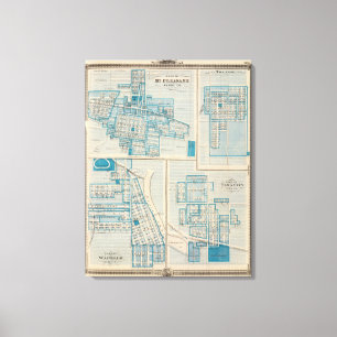 Plans of Mt Plessant, Toledo Canvas Print