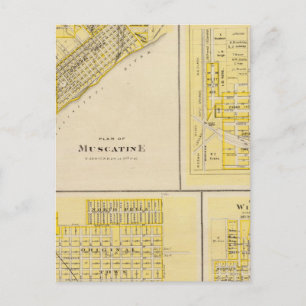Plans of Muscatine, West Liberty Postcard