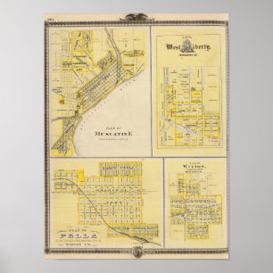 Plans of Muscatine, West Liberty Poster