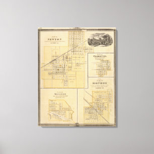 Plans of Newton, Prairie City Canvas Print
