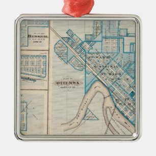 Plans of Ottumwa, Russell, Scranton Metal Ornament