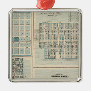 Plans of Sioux Rapids, Onawa, Storm Lake, Newell Metal Ornament