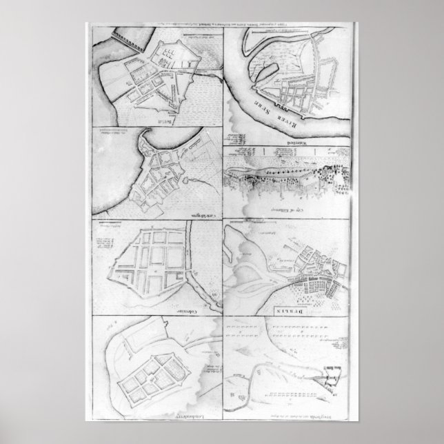 Plans of the principle Towers, Forts Poster (Front)