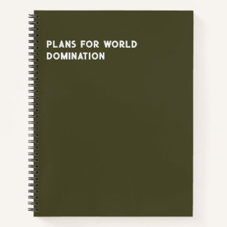 Plans Pour Le Carnet Mondial De Domination (Drôle)
