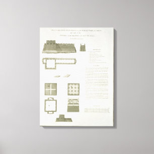 Plans, Sections and Elevations of the Great Wall o Canvas Print