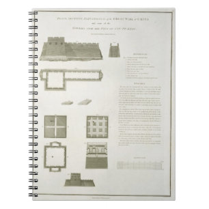 Plans, Sections and Elevations of the Great Wall o Notebook