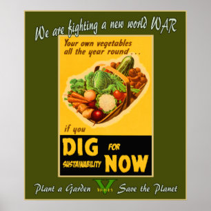 Plant a Garden - Save the Planet Poster