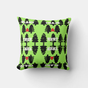 Plant A Tree Funky Pattern Throw Pillow