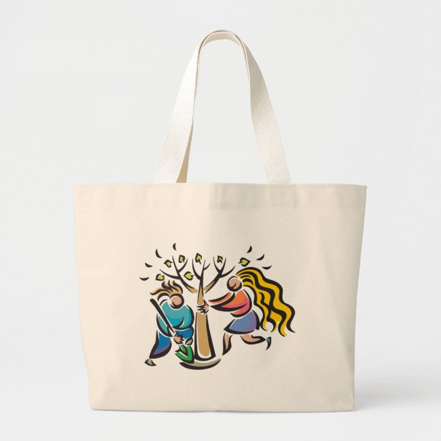 Plant A Tree Large Tote Bag (Front)